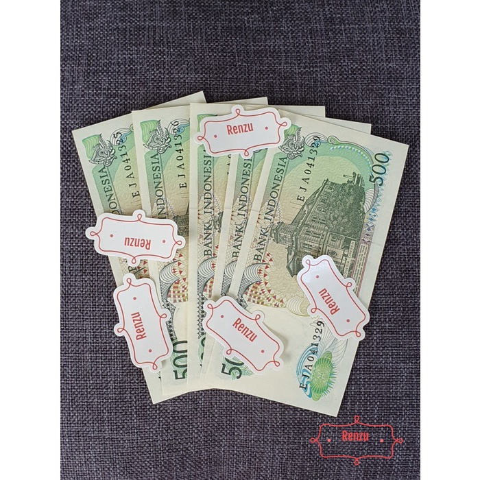 Uang Kertas Kuno Rp 500 Rupiah Rusa Kijang Menjangan Mahar Koleksi