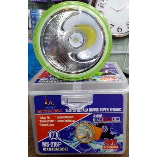 Senter Kepala Selam Diving 80 Watt Mitsuyama MS 216