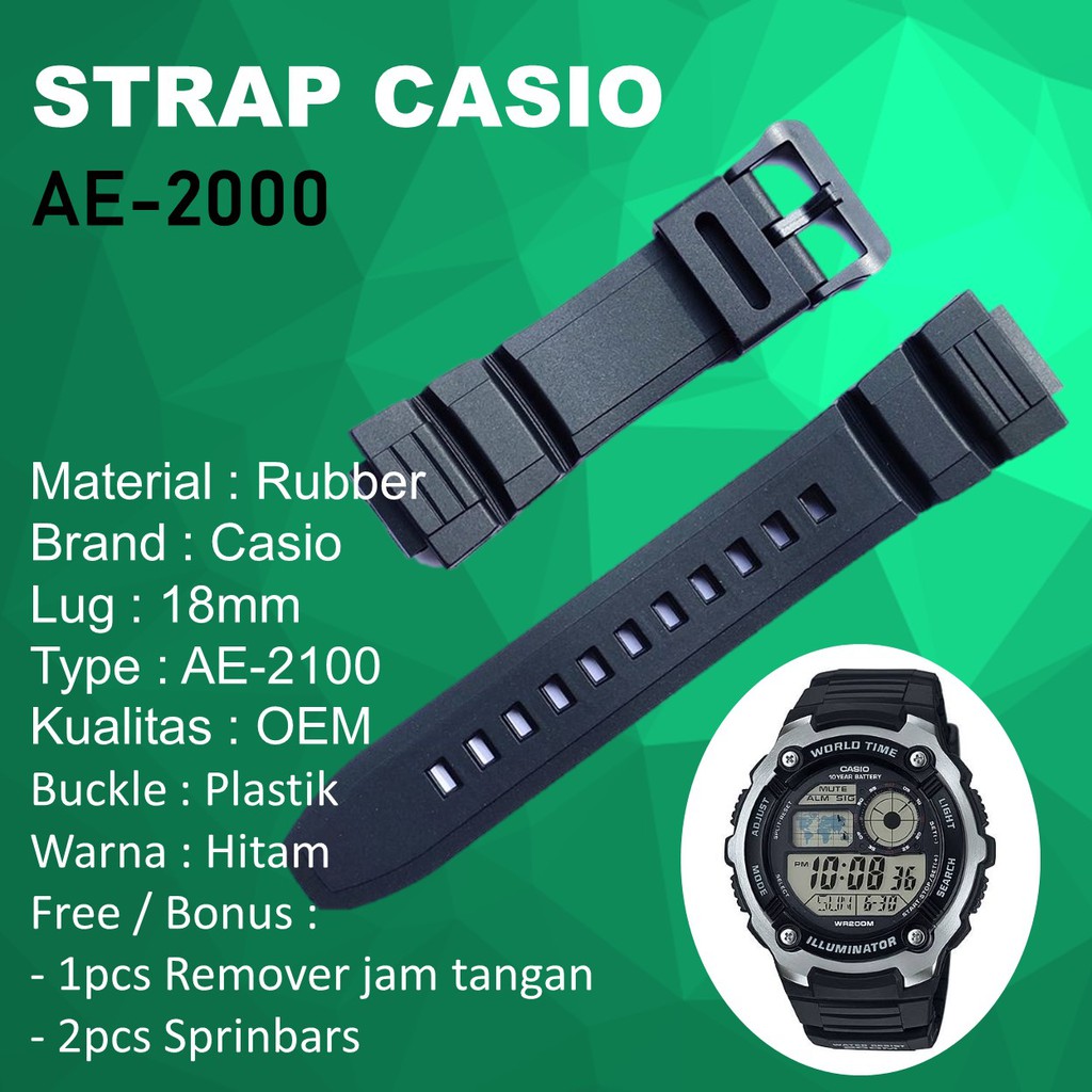 Casio AE-2100 Watch Strap band Tali jam Tangan Casio AE 2100