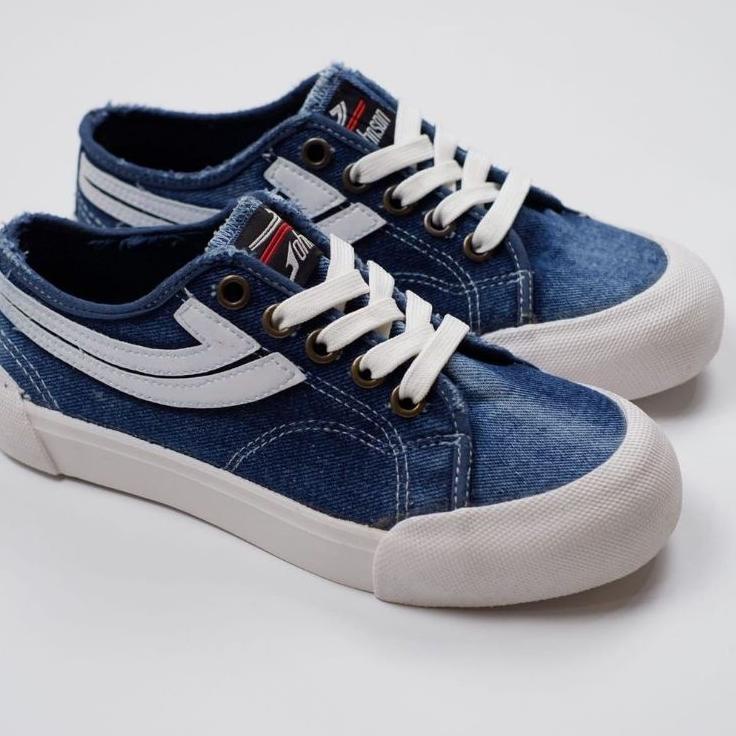 Best Seller.. Sepatu jhonson galaxy pro low denim - johnson original