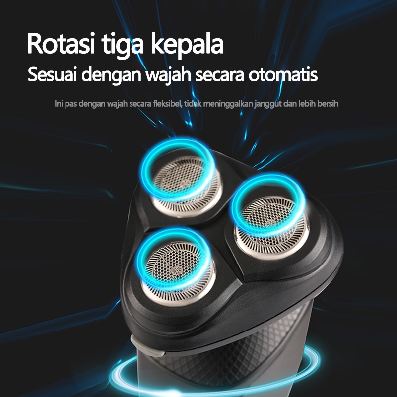 Abeni Alat Cukur Jenggot Elektrik 3 In 1 Shaver Listrik Kumis Bulu Hidung