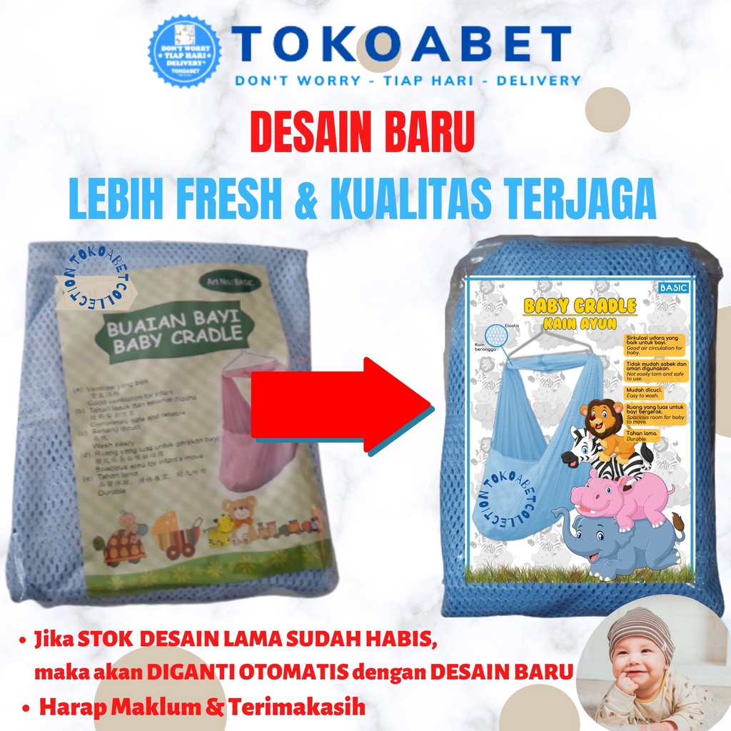 Kain Ayunan Bayi Merk POLAR Type Basic ukuran L Warna Warni #tokoabet