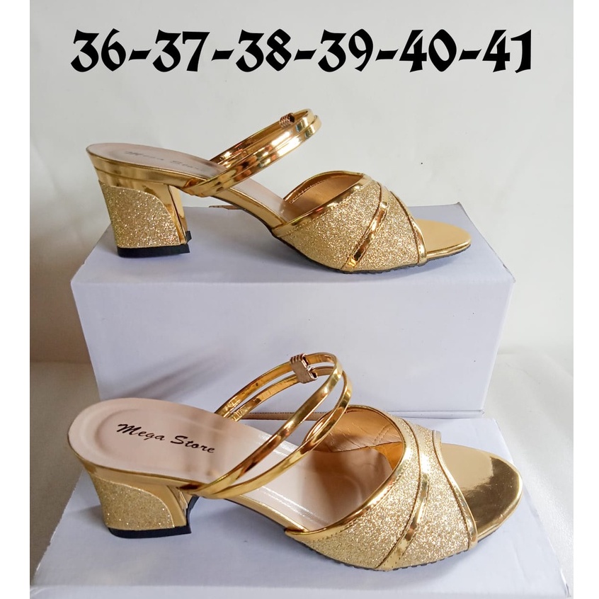 Sandal Wanita Chunky Heels Sendal Wanita Dewasa Ter Murah Sandal Pesta Hak 5 Cm KN 2