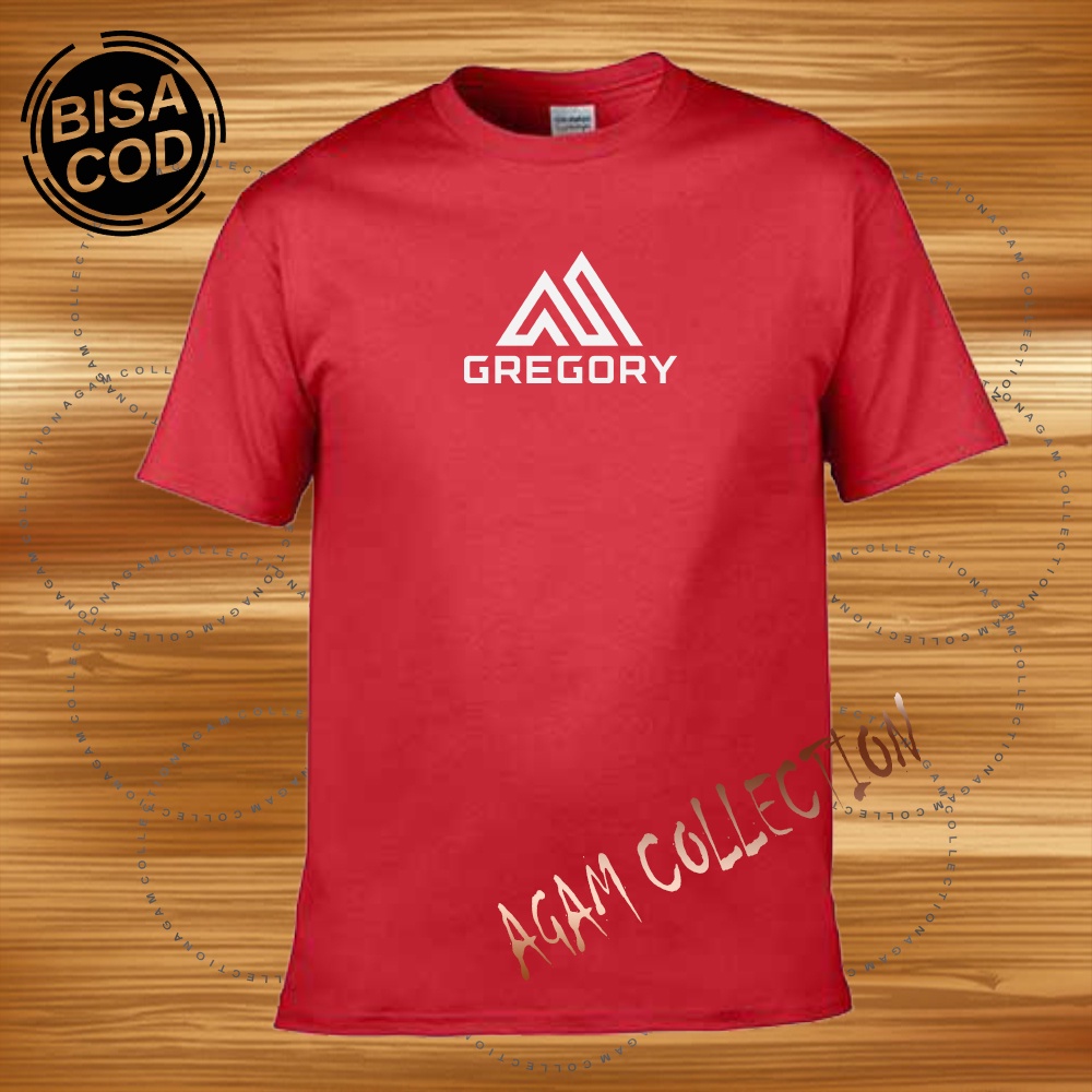 Agam Collection Baju Kaos Distro Gregory Text Putih Lengan Pendek Premium Quality