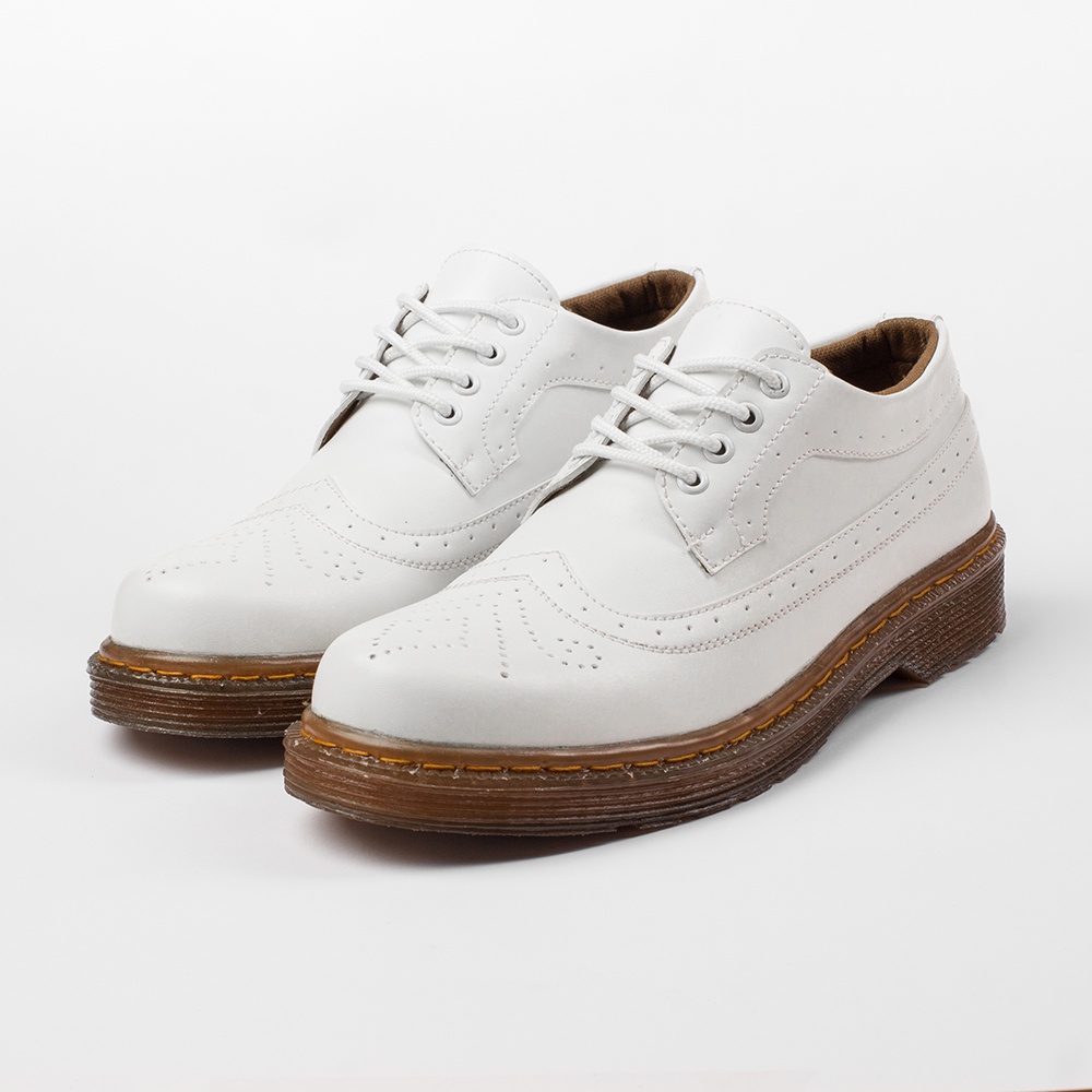 WALT OXFORD WHITE |ManNeedMe x NAZ| Sepatu Pria Low Boots Docmart Formal Shoes ORIGINAL