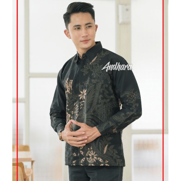 Kemeja Baju Batik Pria Cowok Lengan Panjang Slimfit Modern Kasual Premium PARANGSELING