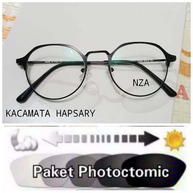 PAKET FRAME + LENSA PHOTOCROMIC ANTI RADIASI | KACAMATA MINUS | KACAMATA PRIA &amp; WANITA