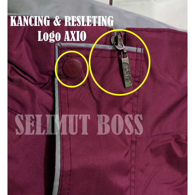 JAS HUJAN AXIO ORIGINAL BAHAN TASLAN HALUS ANTI RETAK WATERPROOF