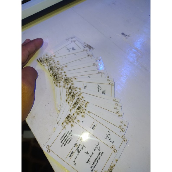 

Kartu terimakasih + laminating 100pic murah