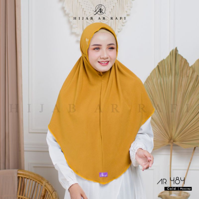 TERBARU ✅ AR 484 HIJAB INSTAN by HIJAB AR RAFI ORIGINAL || INAYAHHIJAB-Gold