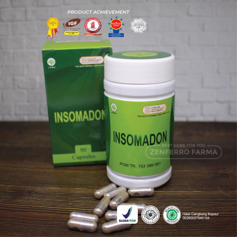

Herbal Insomnia Sulit tidur Insomadon