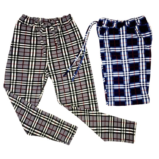 Celana pensil panjang wanita motif TARTAN BOXY PANTS,grosir celana wanita bahan katun murah