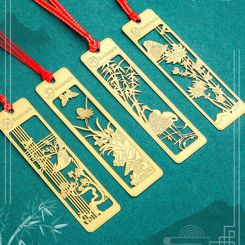 Artistic Hollow Metal Bookmark Chinese Style Book Page Folder