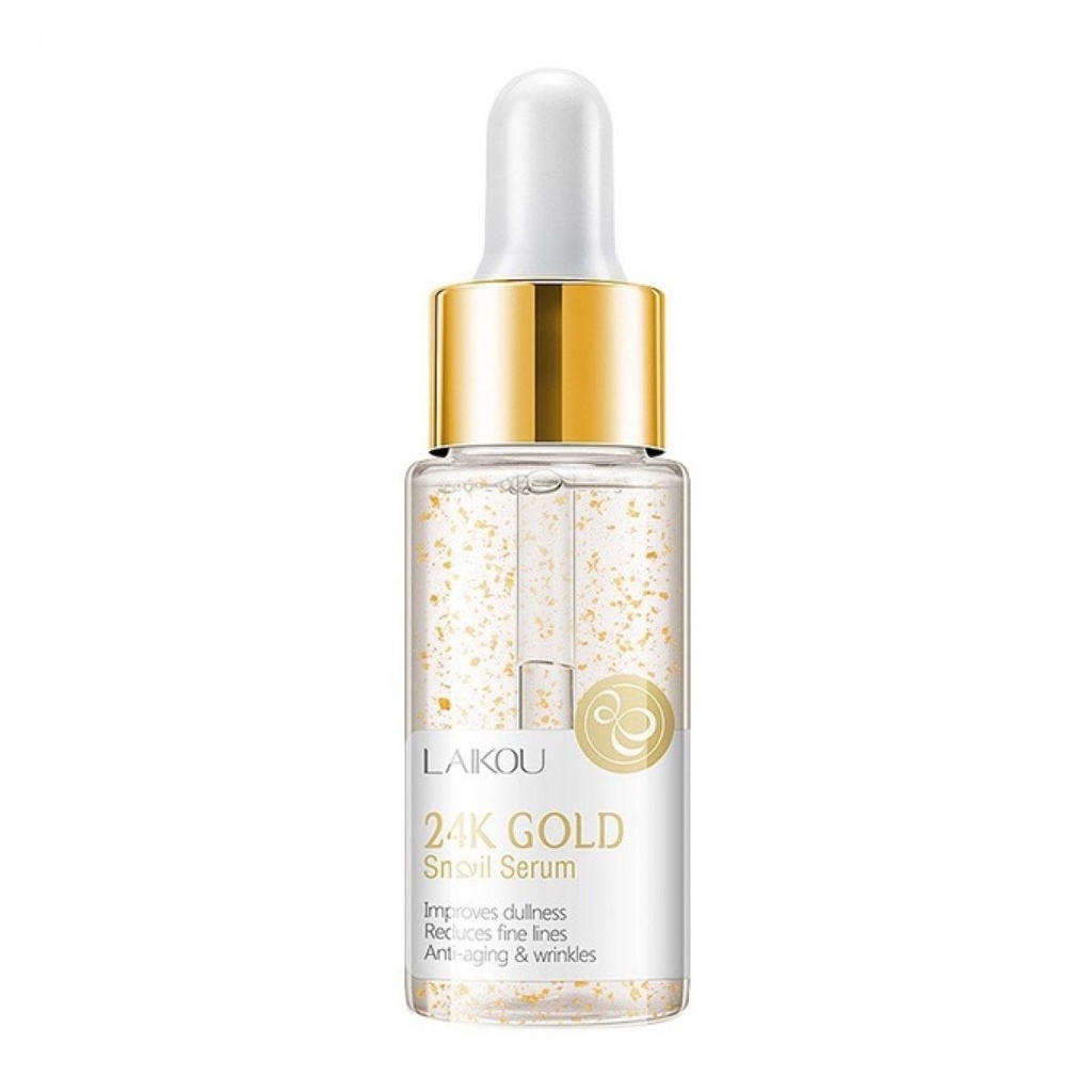 Hope Store - Laikou Emas 24k Serum Essence Serum Siput Anti Penuaan Menghilangkan Kerutan Pada Wajah