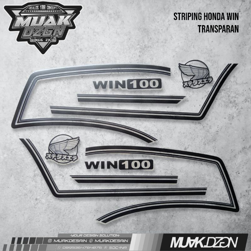 Stiker Striping Honda Win 100 Transparan