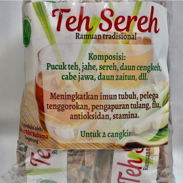 

Teh Sereh isi 10 sachet (250 gr) (BERKUALITAS)
