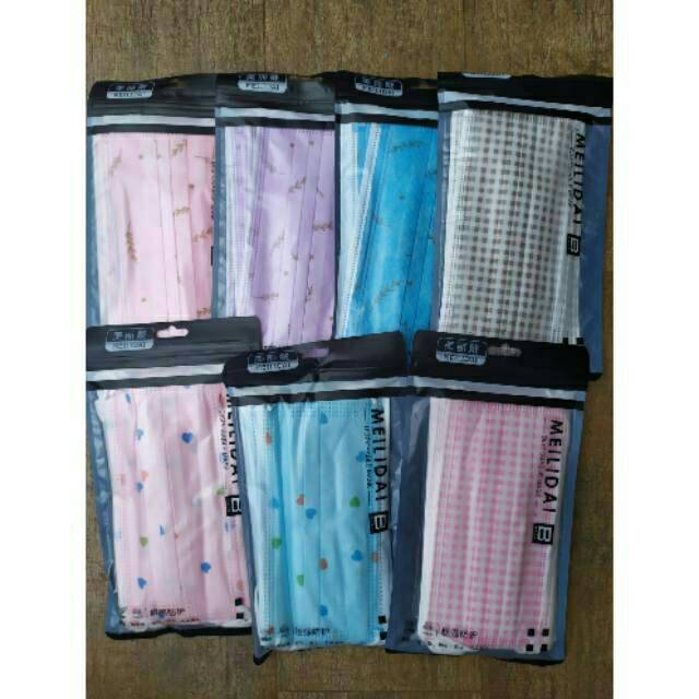 TERMURAH masker sekali pakai motif 3ply