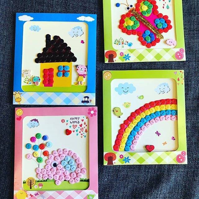 

Button stiker / button painting / art & craft