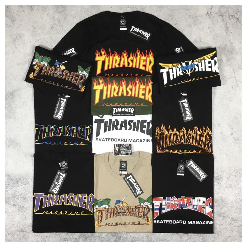KAOS TSHIRT THRASHER SKATEBOARDING 1:1 MIROR ORIGINAL