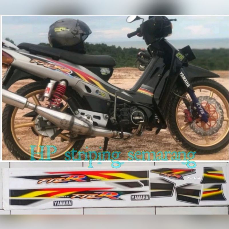 Striping Yamaha FIZR Duotone Hitam Silver