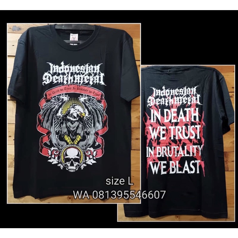 KAOS MUSIK METAL IDM INDONESIAN DEATH METAL ORIGINAL PRAPATAN REBEL