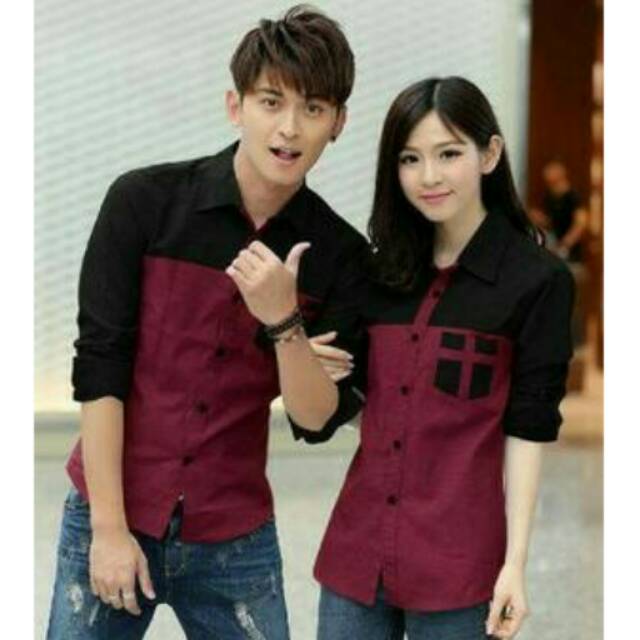 Baju couple kemeja couple pasangan masa kini