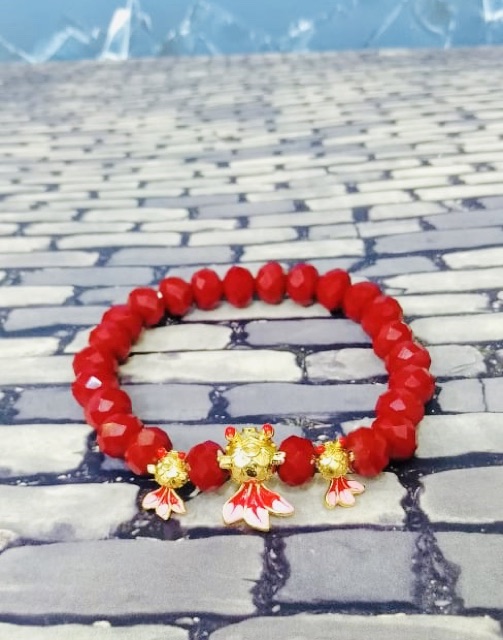 Gelang tangan wanita// gelang kristal // gelang ikan koki // gelang replika emas // gelang