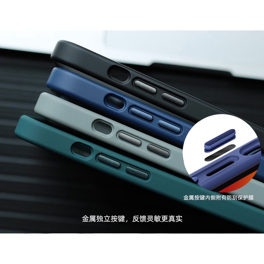 For iPhone High Quality Matte Translucent Aluminum Lens + Aluminum Button 11 Pro Max 12 Pro Max 13 Pro Max Case