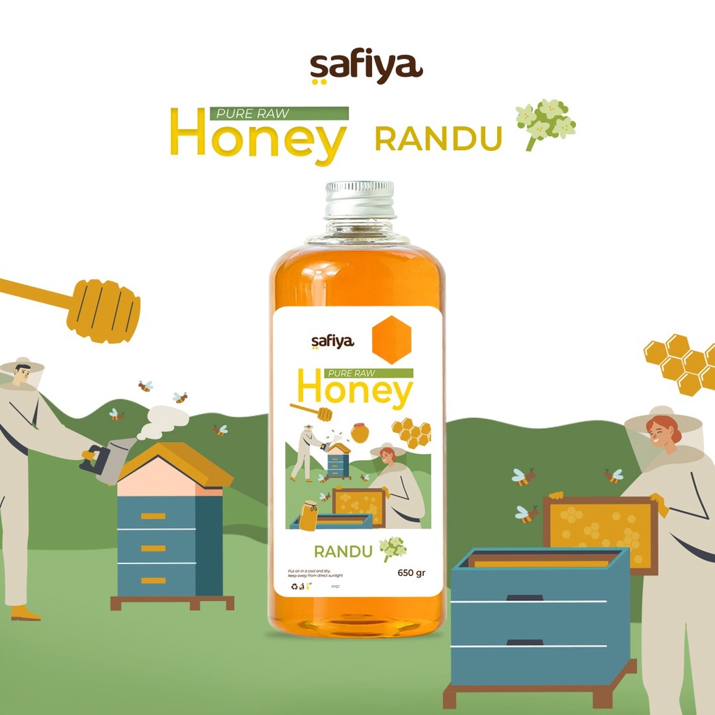 Madu Murni Randu 650 gr Series Raw Honey Madu Asli Authentic Safiya Food