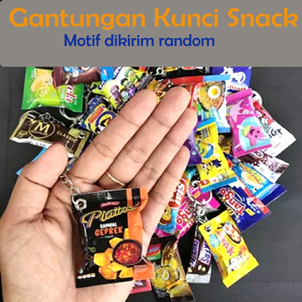 Gantungan Kunci Unik Souvenir Ganci Snack Minuman Kunci Motor Mobil Pintu Gembok Rumah Tas Murah