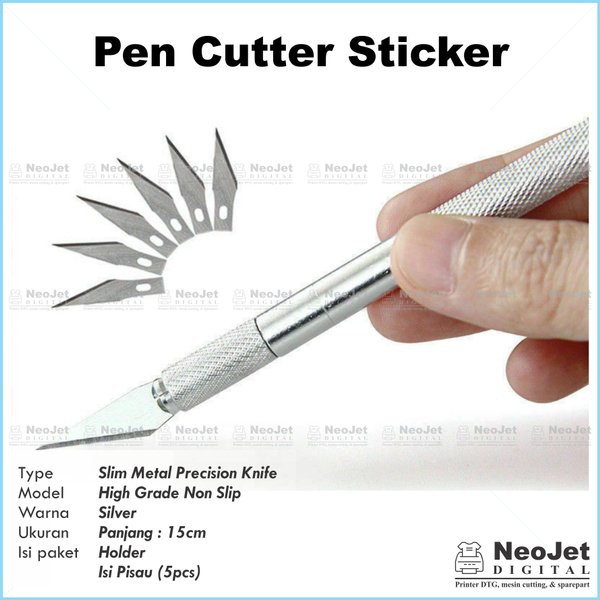 Paper/Sticker Cutter, Pisau Kertas/Stiker BONUS 5 pcs Mata Pisau