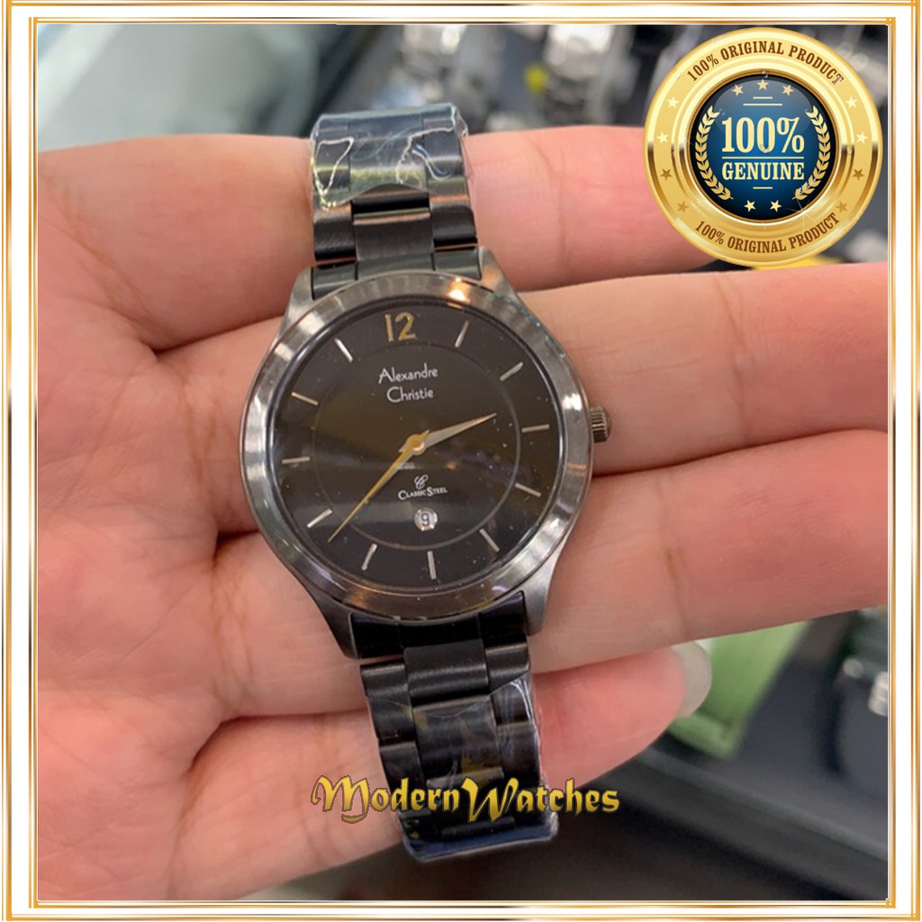 Jam tangan wanita original Alexandre Christie AC Black Hitam Jam tangan cewek Alexander christi