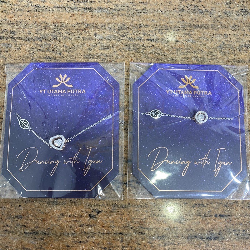 Gelang Serut YT x Ivan Gunawan Dancing Stone Gelang Emas Asli Kadar 750