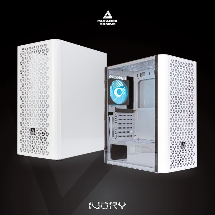 Casing Paradox Gaming Ivory - ATX 1 Fan - Gaming Case Paradox Gaming Ivory