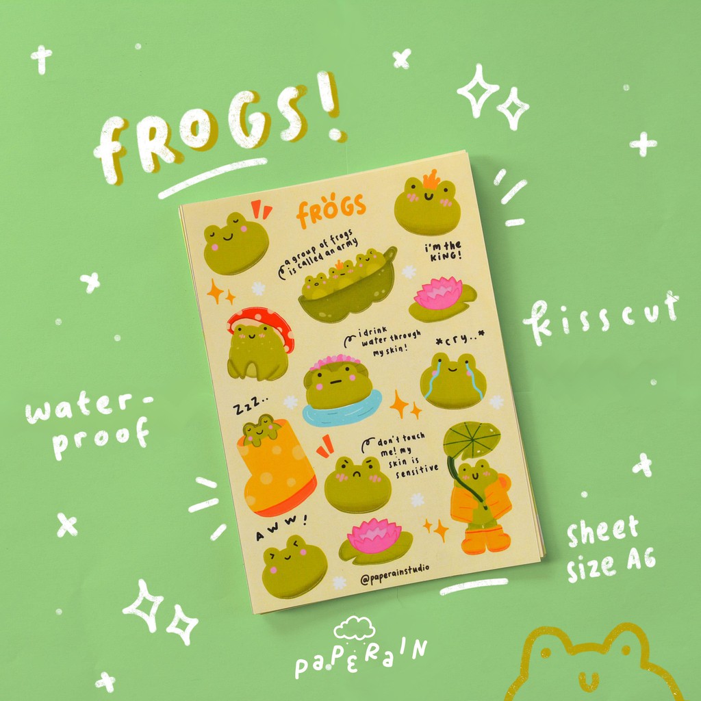 

frogs sticker sheet