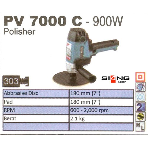 Makita PV 7000 C / PV 7000C / PV7000C Mesin Poles 7&quot;