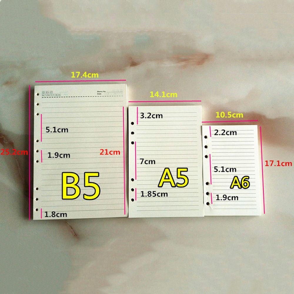 Refill Kertas Agustina Kantor Siswa Diary Planner Kraft Paper A5 A6 B5 80sheets Binder Halaman Dalam