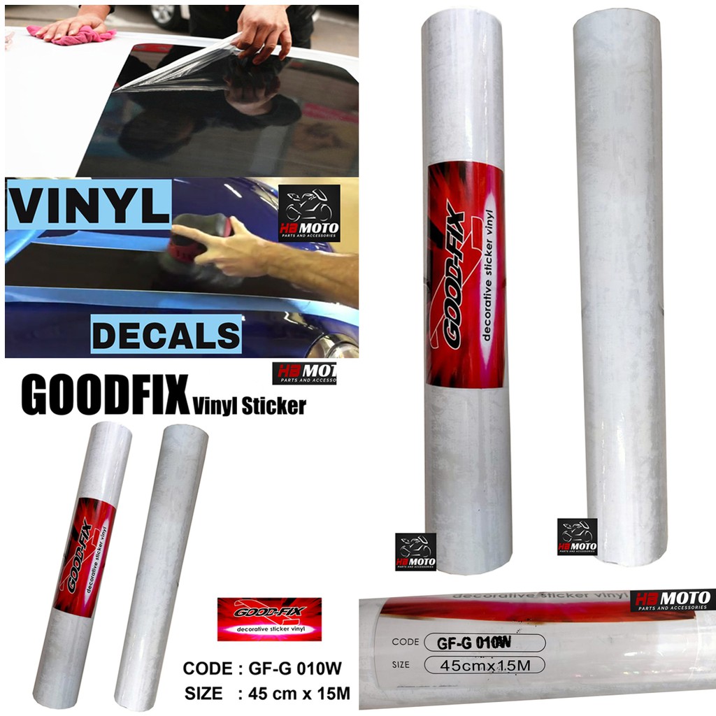 

Sticker Vinyl GoodFix White Glossy / Scotlight Vinyl GoodFix/ Sticker Vinyl GoodFix 45Cm X 15M