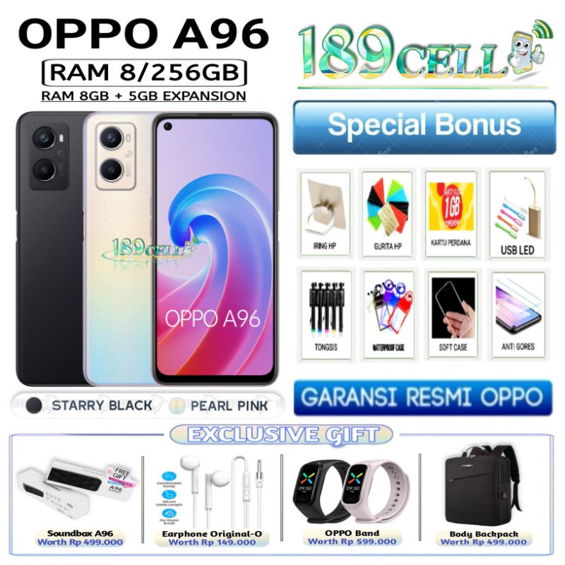 OPPO A96 RAM 8/256 GB | OPPO A95 A77s RAM 8/128GB | A17 4/64 | A74 4G 6/128 | A78 5G 8/128 GARANSI RESMI OPPO INDONESIA