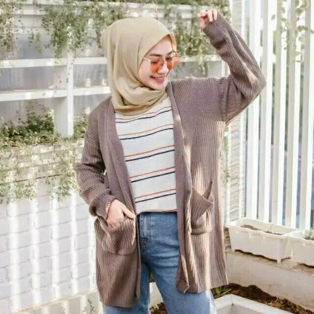  Cardigan  Rajut  Wanita  Agatha Long Kardigan Shopee  Indonesia