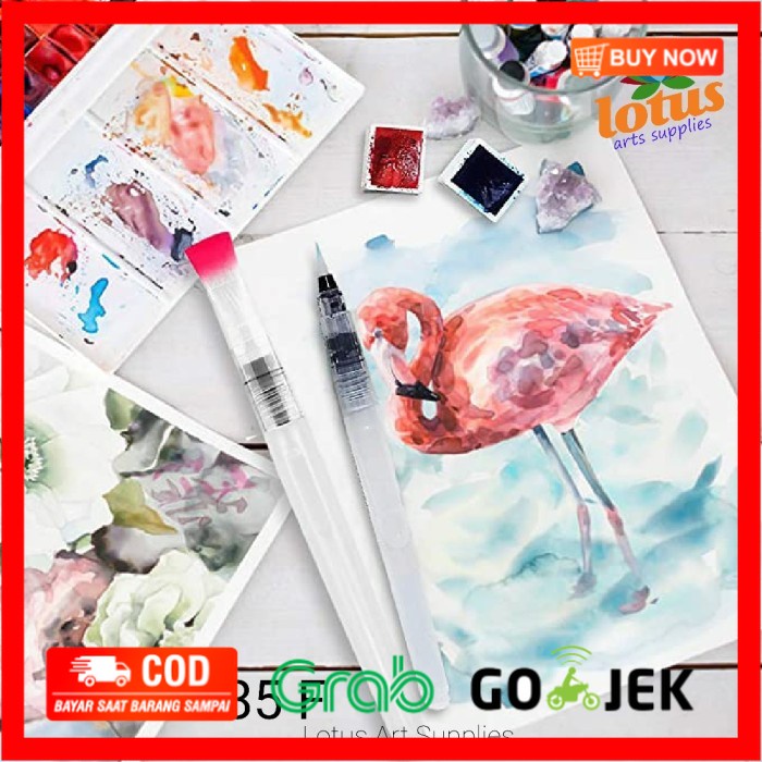 

(BISA COD) Water Brush Flat Pen Set 3 - WBP185F