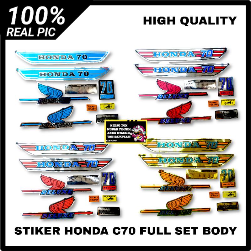 STRIPING STICKER STIKER LIST BODY HONDA C70 FULL SET