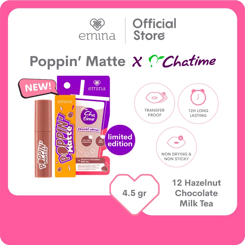 EMINA POPPIN' MATTE X CHATIME - LIP CREAM SPECIAL EDITION