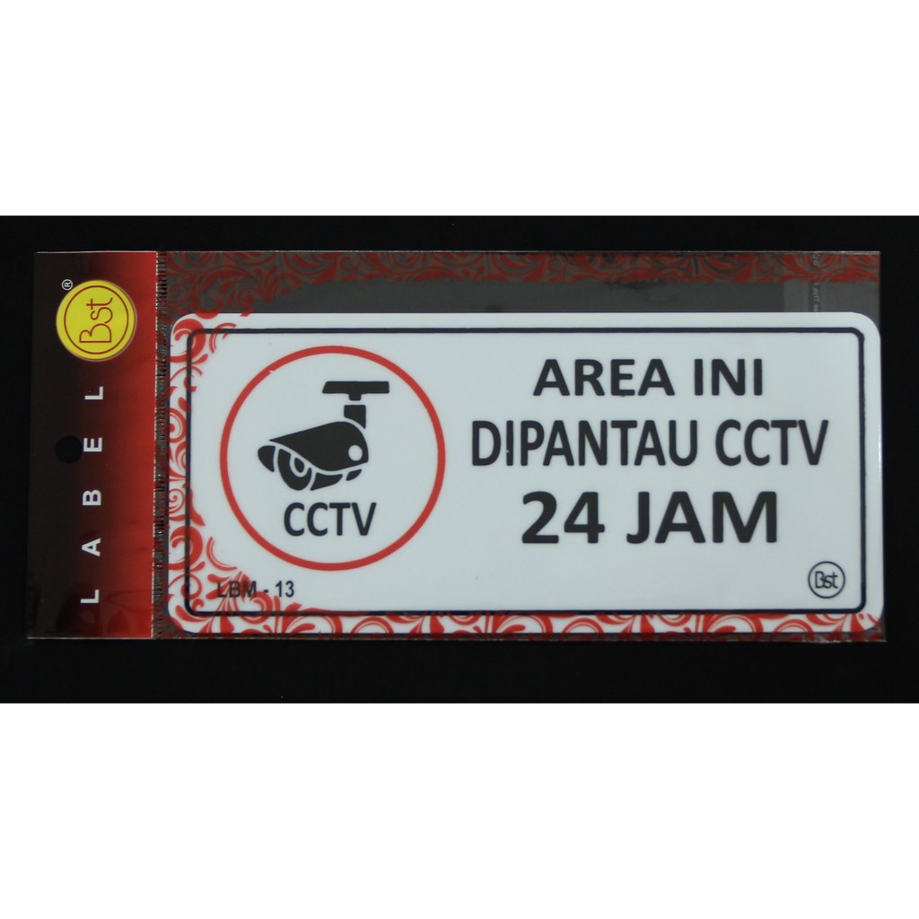 

Label Akrilik Area Dipantau CCTV Medium