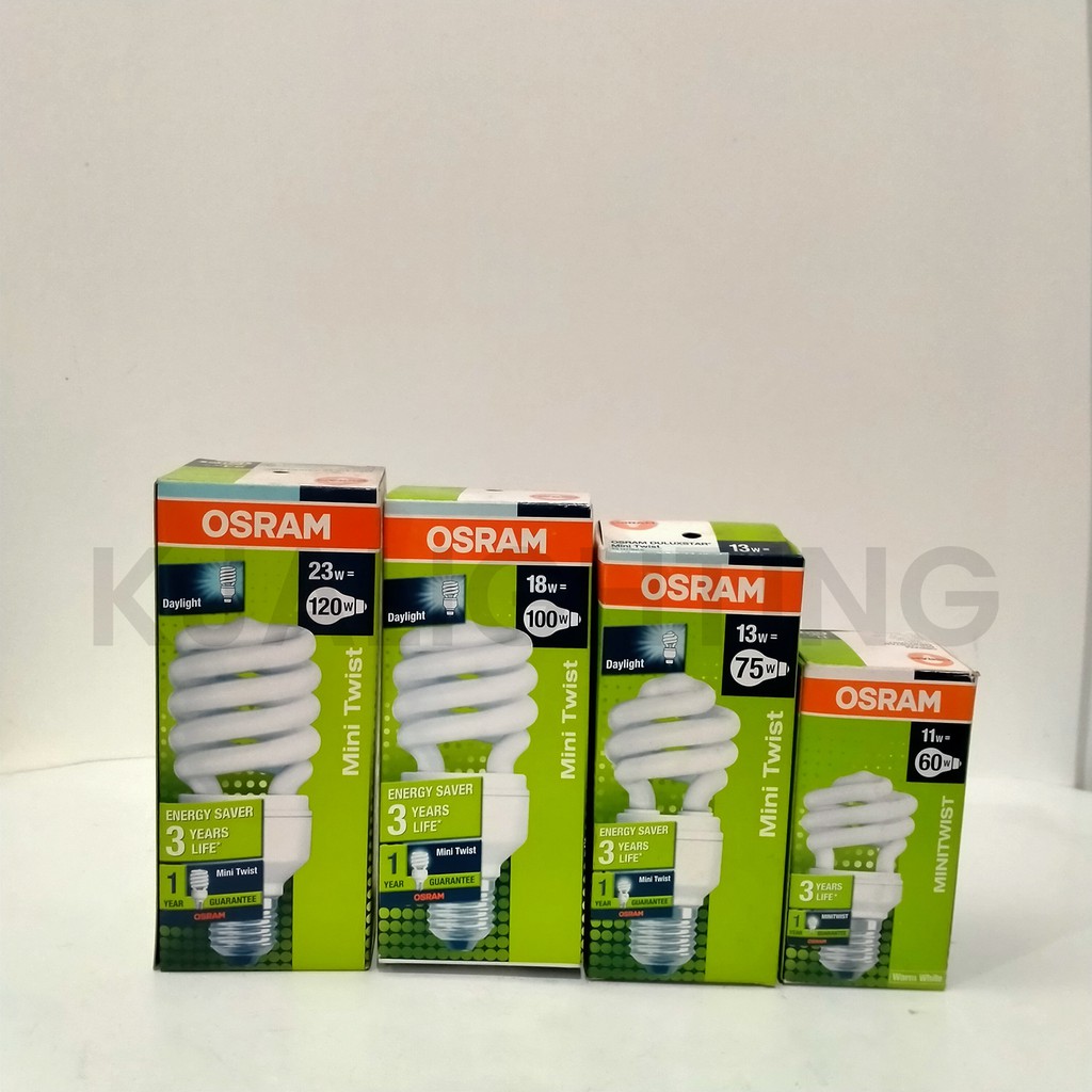 LAMPU BOHLAM OSRAM SPIRAL 18W MINI TWIST P-865 E27