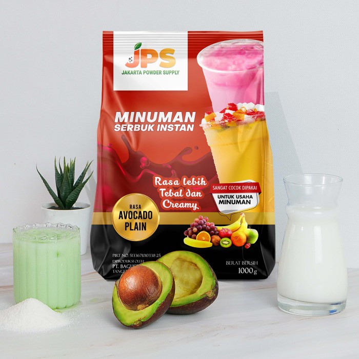 

[MURAH ORIGINAL] Bubuk Minuman Avocado Plain Powder JPS Tanpa Gula