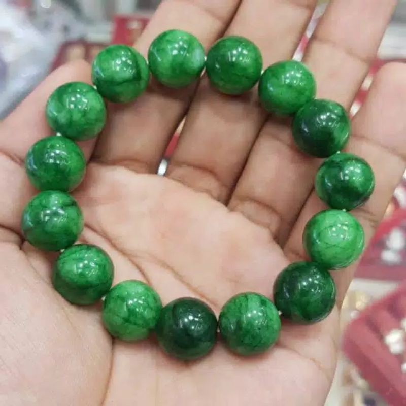 gelang giok hijau asli