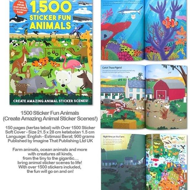 

1500 sticker fun animals