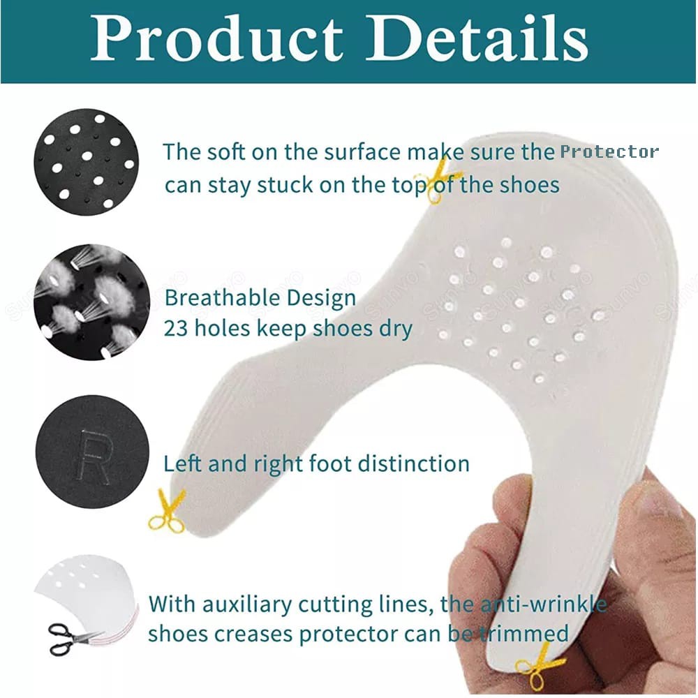 SEPASANG SHOE SHIELD ANTI SNEAKERS TERTEKUK PELINDUNG SEPATU SNEAKERS AKSESORIS SEPATU SNEAKERS INSOLE SEPATU PRIA