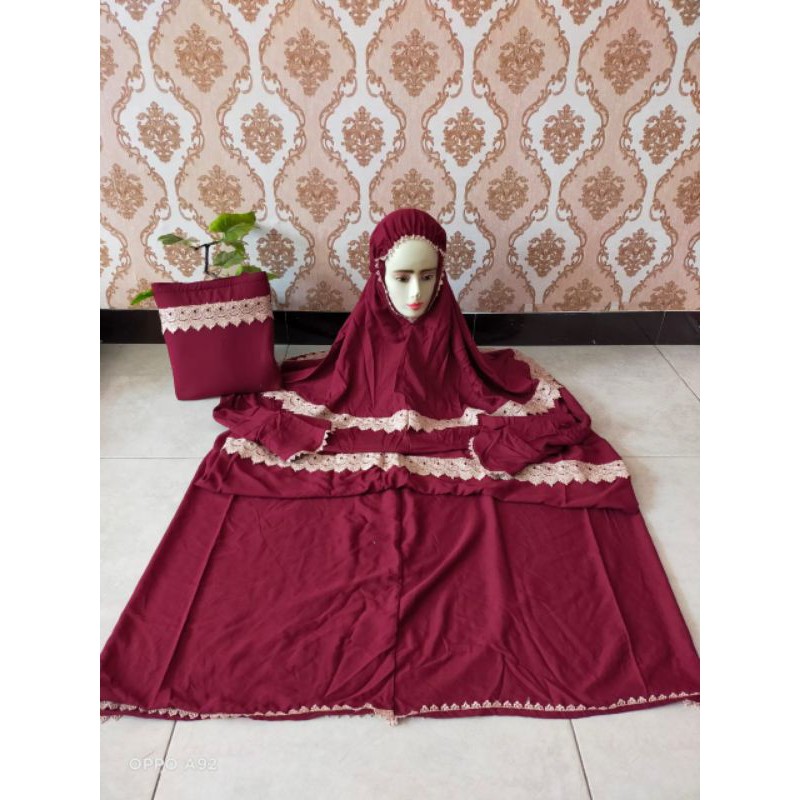 mukena lajuran rayon